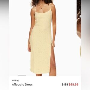 Aritzia Wilfred Affogato Dress in Blue